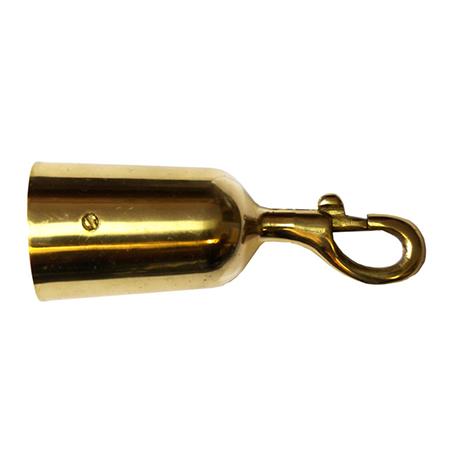 Koncovka s karabinou zlatá 28 mm