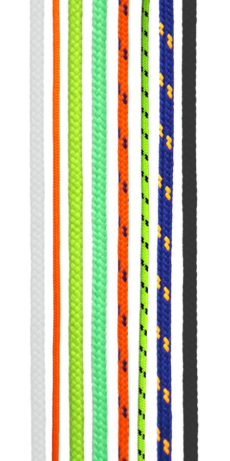 Lana a šňůry z polyesteru - pletené bez jádra